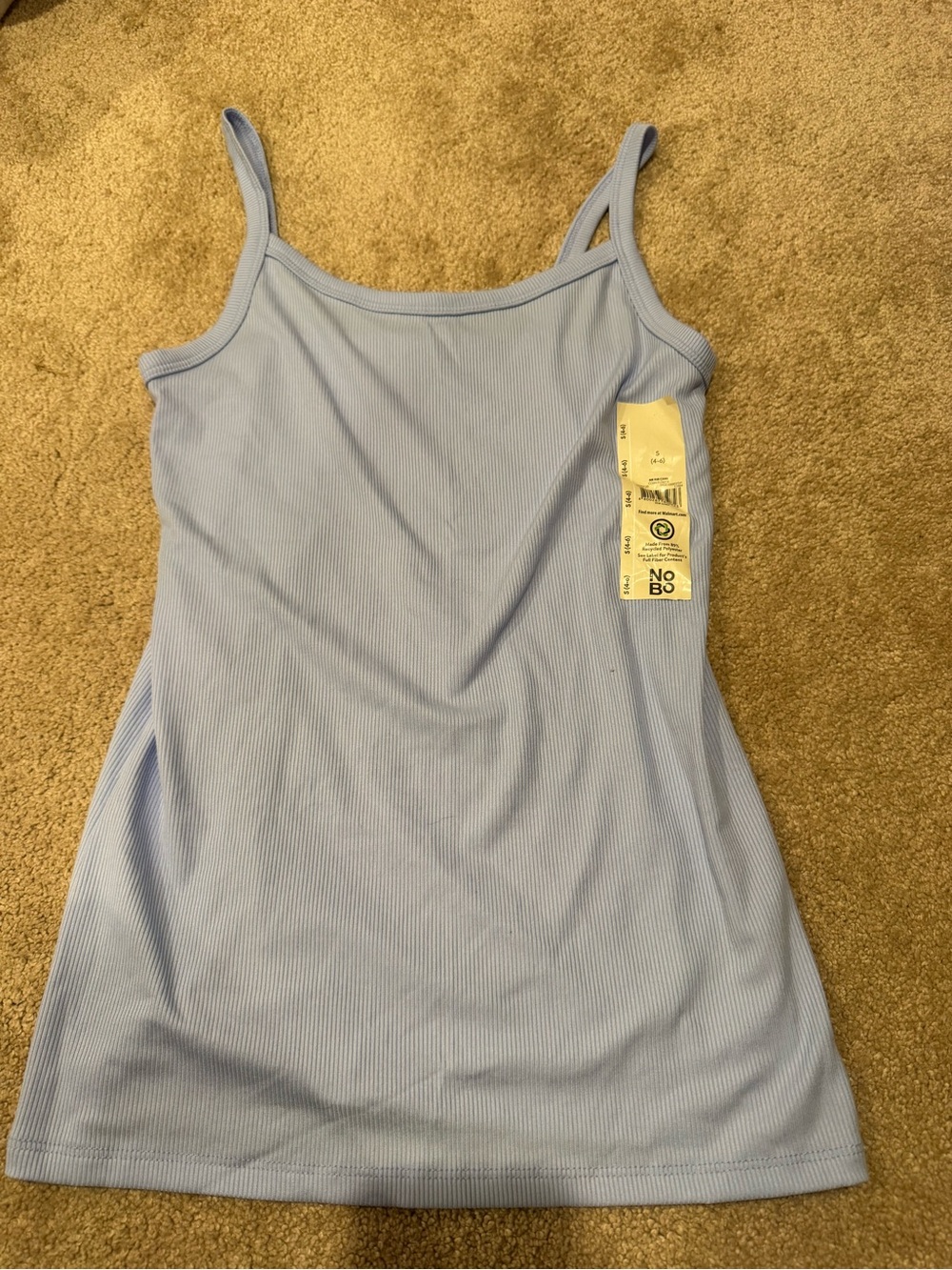 NOBO Light Blue Ribbed Cami Tank Top